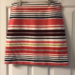 Color striped LOFT PENCIL SKIRT-size 0P